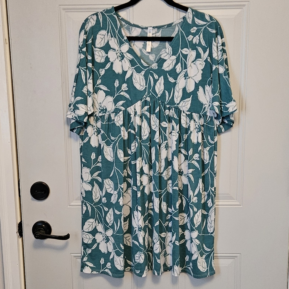 Floral Teal Women's Dress By Dear Scarlett
